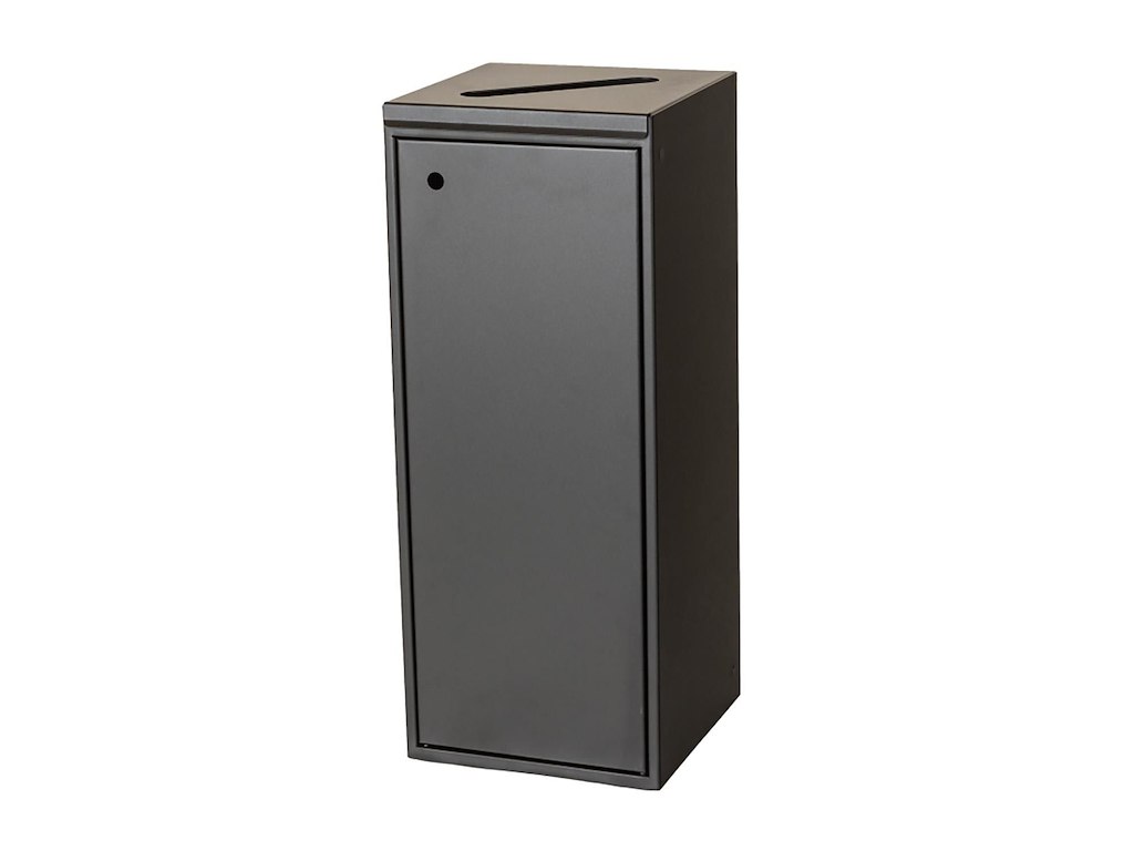 Affaldsstativ Tina Trolleys 100ltr med papirindkast Sort til kildesortering