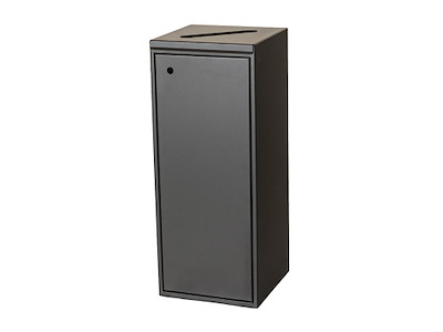 Affaldsstativ Tina Trolleys 100ltr med papirindkast Sort til kildesortering