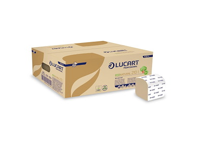 Toiletpapir Econatural i løse ark 2-lag Ecolabel/C2C genbrug 10x21 cm