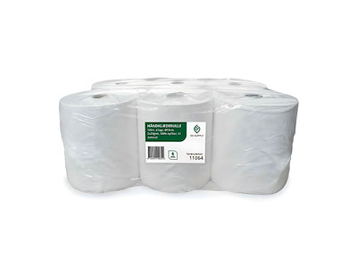 Håndklæderulle, GS-Basic, 2-lags, 130m x 20,3cm, ø19cm, hvid, autocut, 100% nyfiber, (6 stk.)