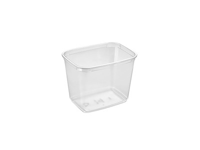 Plastbæger M68-100 Rektangulær 1000ml L141.6xB104.10xH109.30mm APET Klar