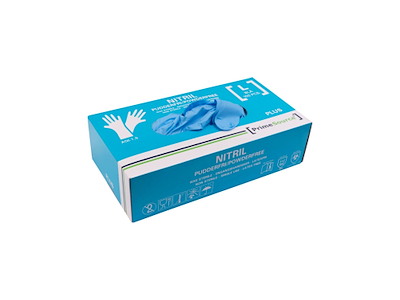 Handske Engangs Prime Source PLUS str L Nitril uden Pudder Blå AQL 1.5