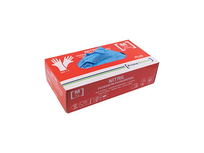 Handske Engangs Prime Source PLUS str M Nitril uden Pudder Blå AQL 1.5