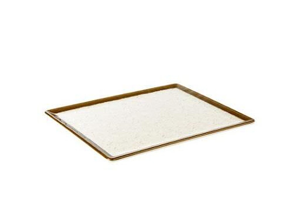 Fad Stoneart 1/2 GN 32.5x26.5x1.5cm Melamin Hvid/Brun stenlook