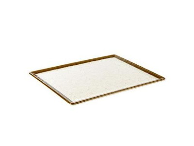 Fad Stoneart 1/2 GN 32.5x26.5x1.5cm Melamin Hvid/Brun stenlook