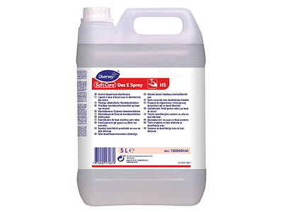 Hånddesinfektion Flydende Soft Care Des E Spray H5 med 85% ethanol 5 ltr