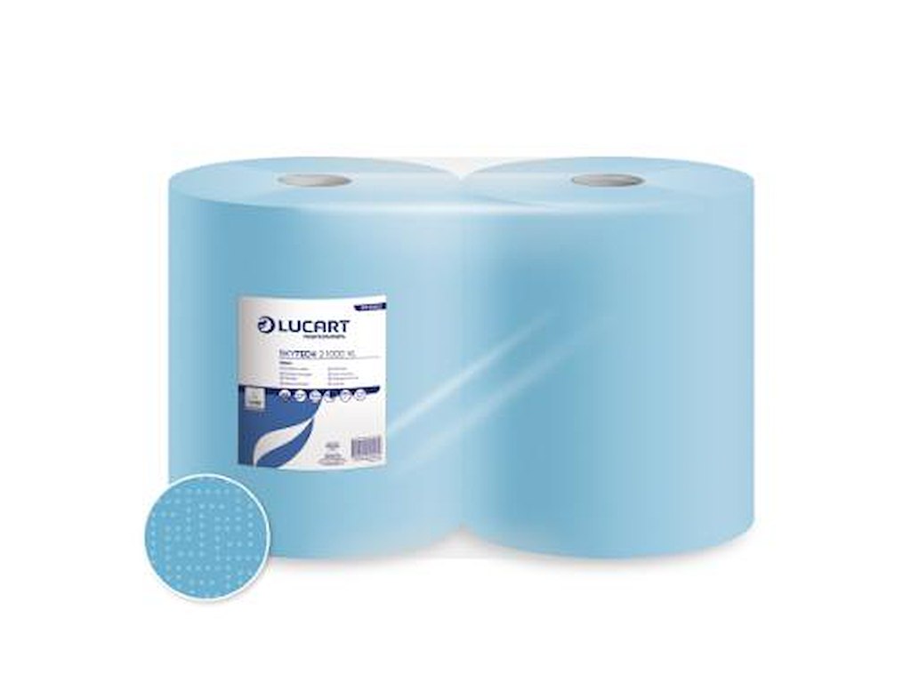 Aftørringsrulle Industri Lucart SkyTech 2.1000XL 2-lag Ø300mm B360mmxL360m