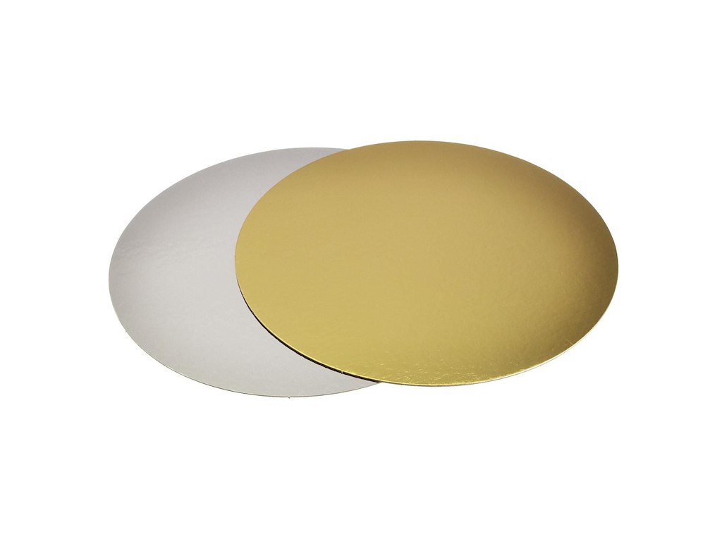 Kagepap Ø160mm 800g sølv/guld