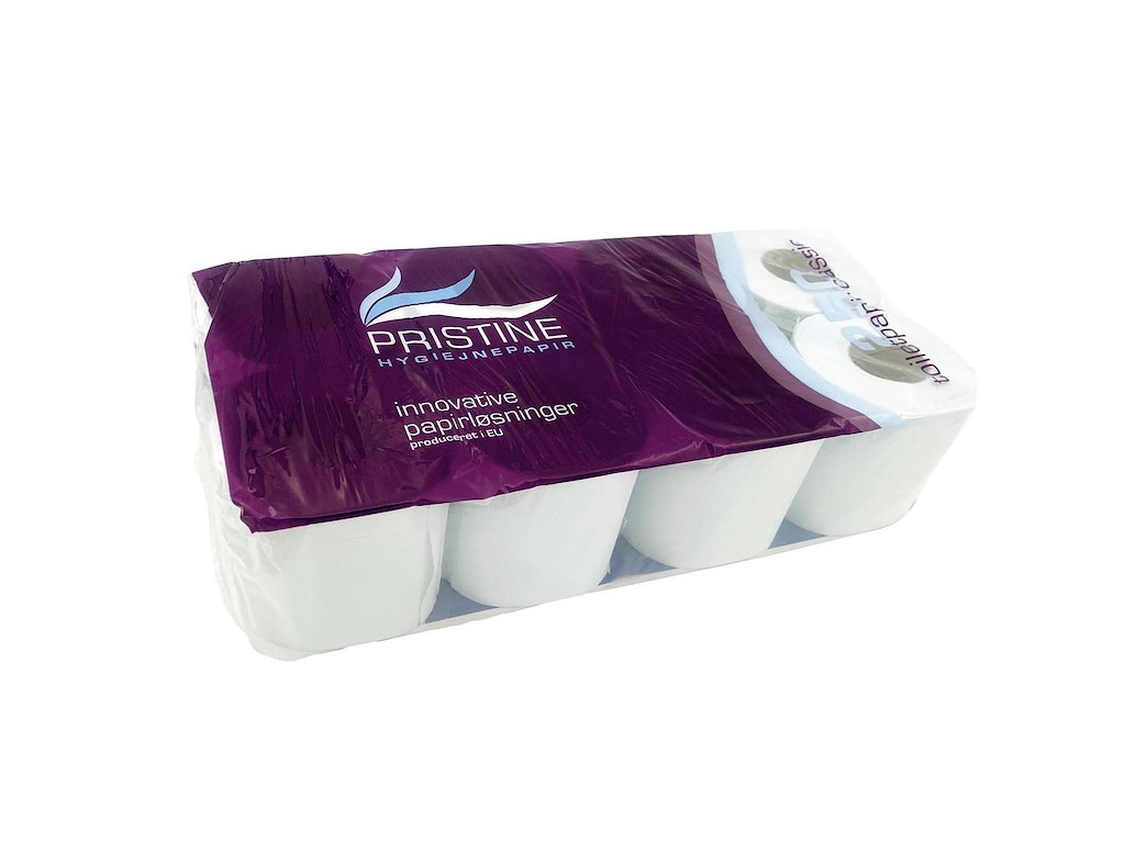 Toiletpapir Pristine Classic 2-lag Ø10.5cm L30mxB9.5cm Genbrug Hvid