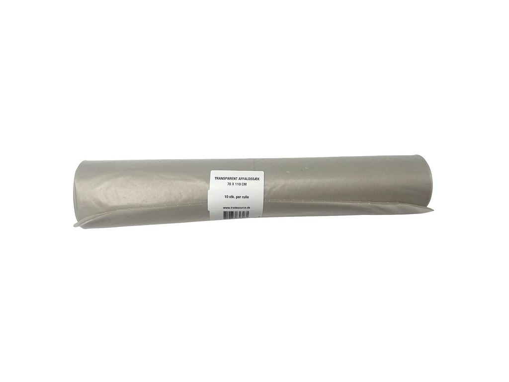 Sæk 110ltr B780xL1100mm 55my Strong Transparent