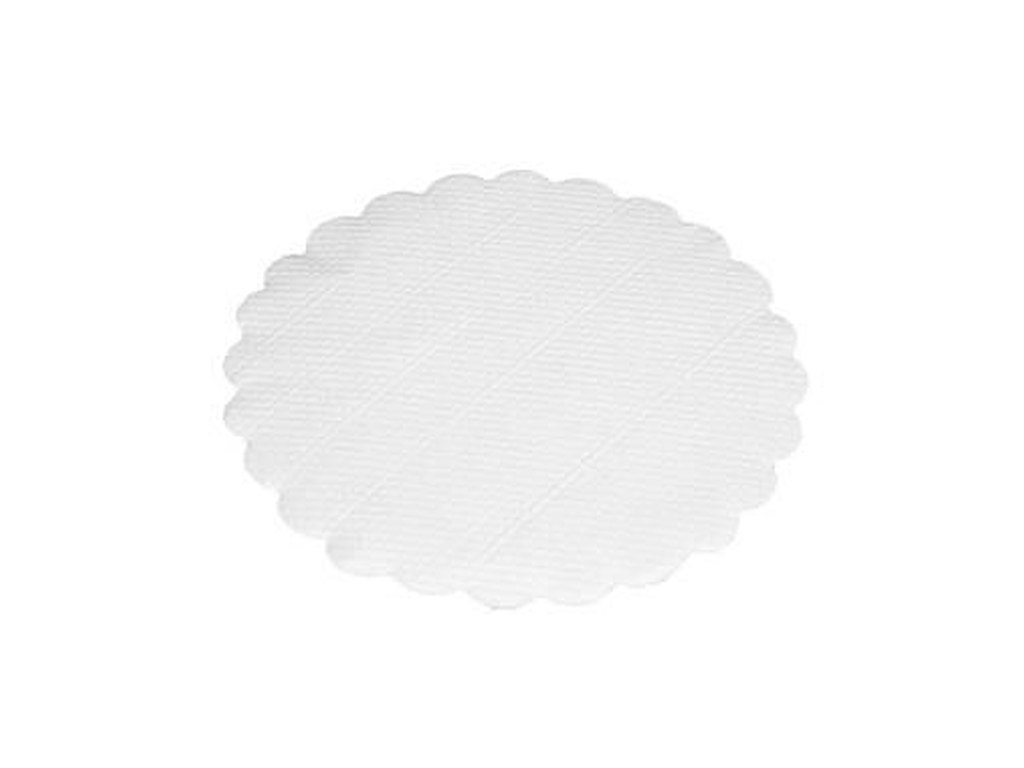 Kopunderlag 9 cm 1-lag Præget Hvid