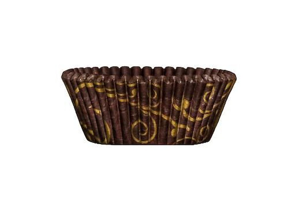 Kagekapsel nr 10 Ø45x27 mm Brun/Guld