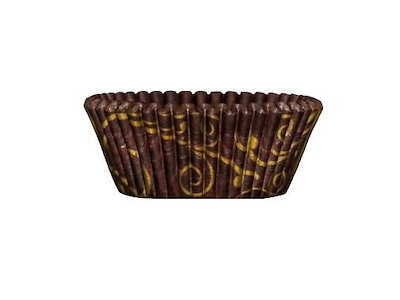 Kagekapsel nr 10 Ø45x27 mm Brun/Guld