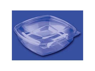 Plastbakke SquarePac 1000 ml 192x190x54 mm Hængslet låg APET Klar