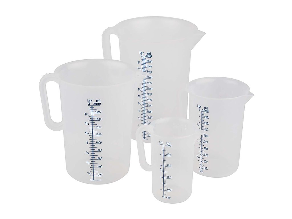 Målekande 5 liter med hank Ø205xH275 mm Polypropylen