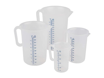 Målekande 5 liter med hank Ø205xH275 mm Polypropylen