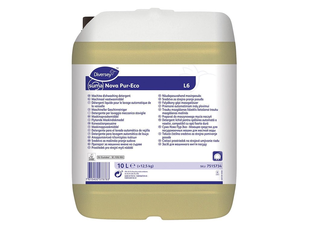 Maskinopvask Anlæg Flydende Suma Nova Pur-Eco L6 10ltr Ecolabel uden Klor