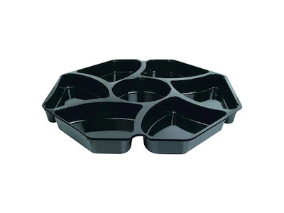 Multiboks 7-rum 280x280x30 mm indsats PS Sort