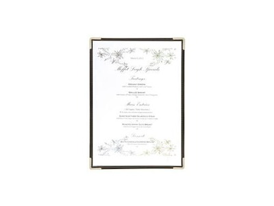 Menu Kortholder Enkelt Securit A4 viser 2 A4 sider sæt med 3 Klar