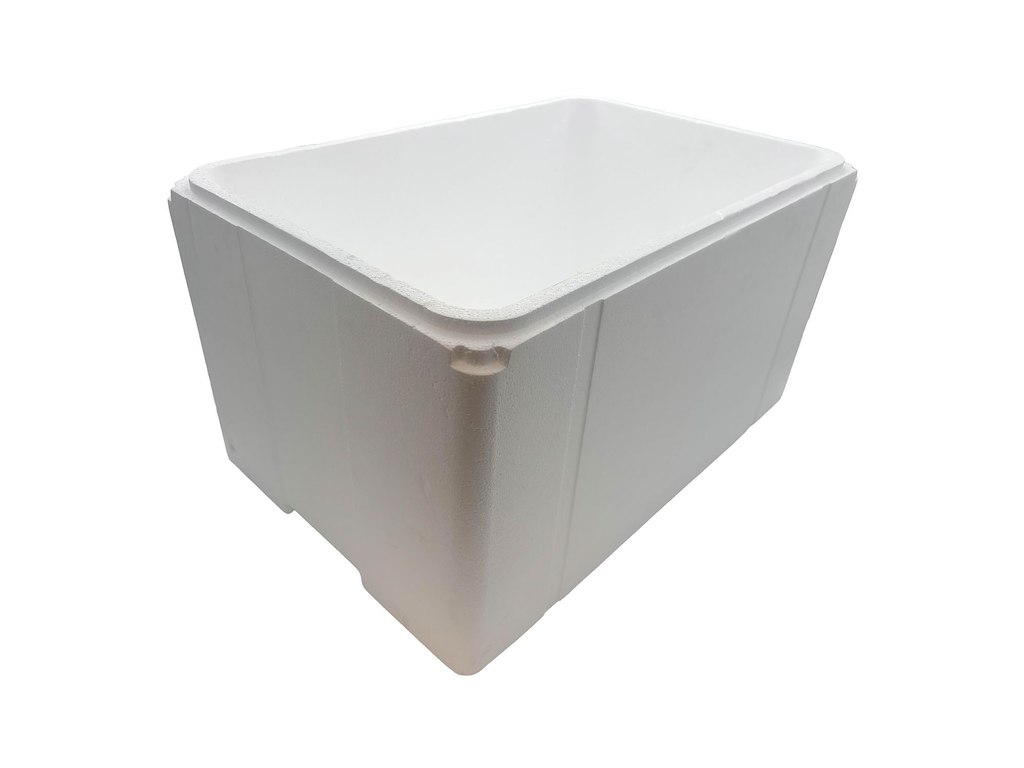 Termokasse 1/1GN L60xB40xH32cm EPS uden Låg Hvid