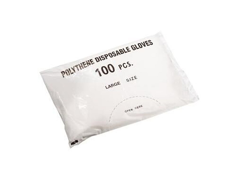 Handske Engangs str L LDPE