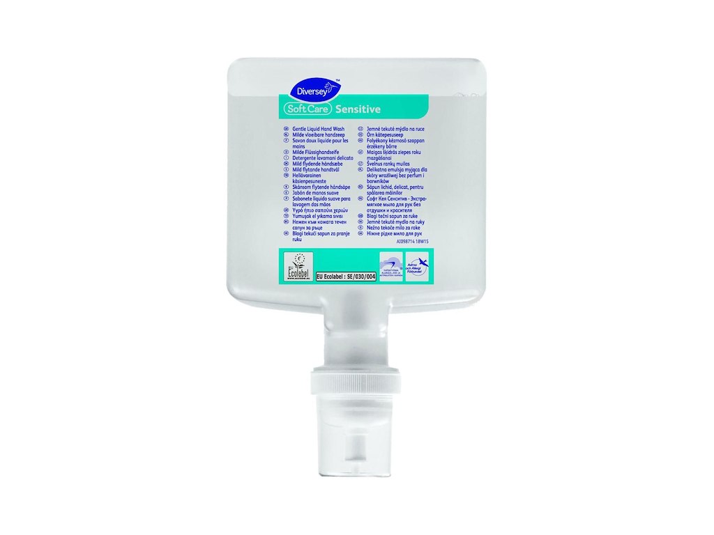 Håndsæbe Flydende Soft Care Sensitive 1,3ltr uden Parfume/Farve Svanemærket