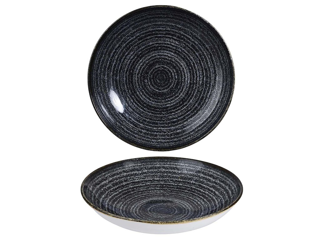 Tallerken Coupe Studio Prints Ø18.2 cm Porcelæn Sort