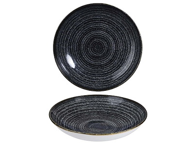 Tallerken Coupe Studio Prints Ø18.2 cm Porcelæn Sort