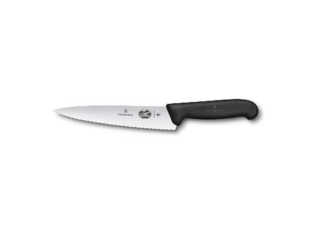 Kokkekniv Classic Victorinox Fibrox klinge 19 cm Bølgeskær