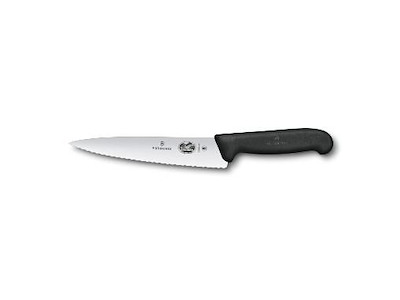 Kokkekniv Classic Victorinox Fibrox klinge 19 cm Bølgeskær