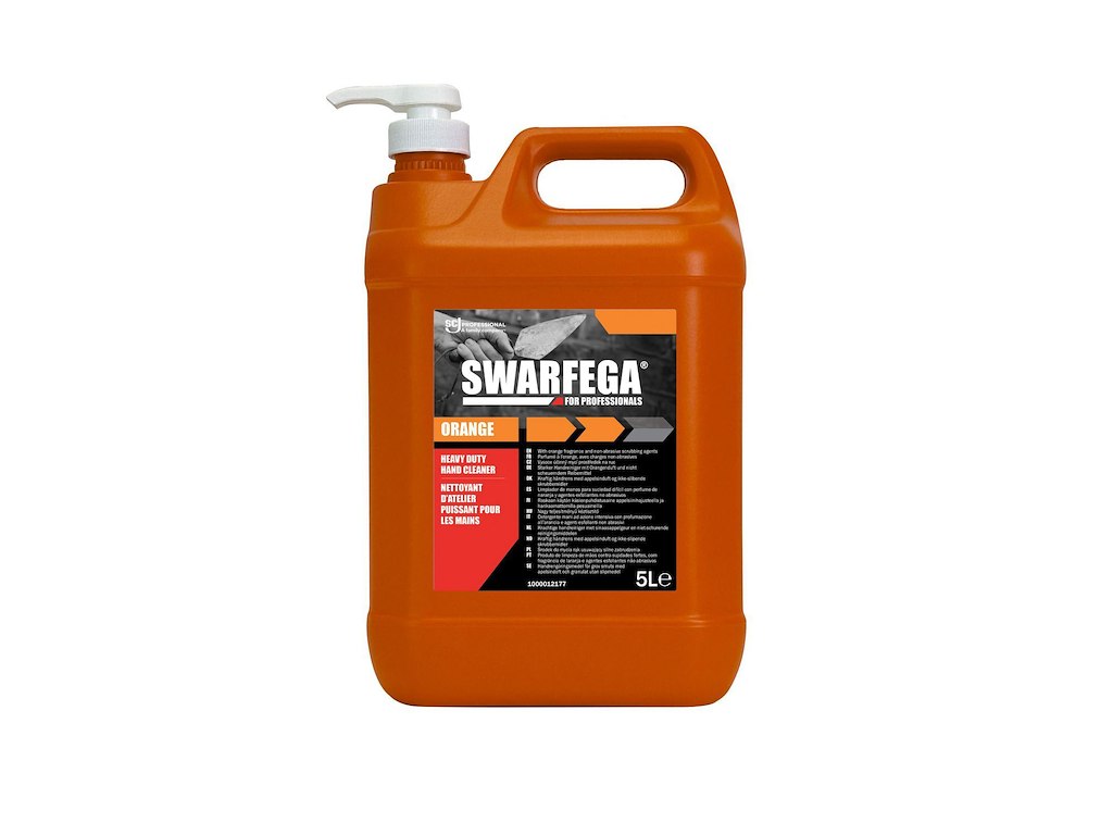 Kraftig håndrens Swarfega Orange 5ltr med Parfume/Pumpe Grøn til olie/fedt/snavs