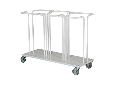 Affaldsstativ trippel med bølje hvid til 110ltr