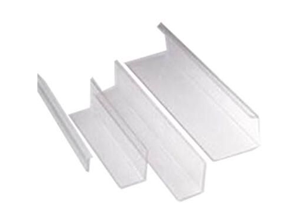 Nyseskærm 100x30x20 cm 5 cm knæk Akryl Klar