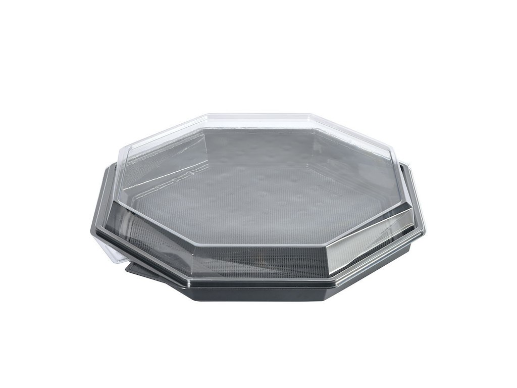 Multiboks Octaview 1-rum 1869ml 305x305x60 mm med Låg rPET Grå/Klar