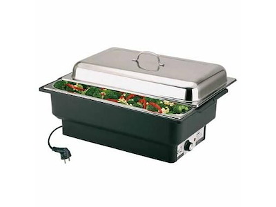 Chafing Dish Elektrisk 1/1GN 8,5 Liter Sort PP og Rustfri stål