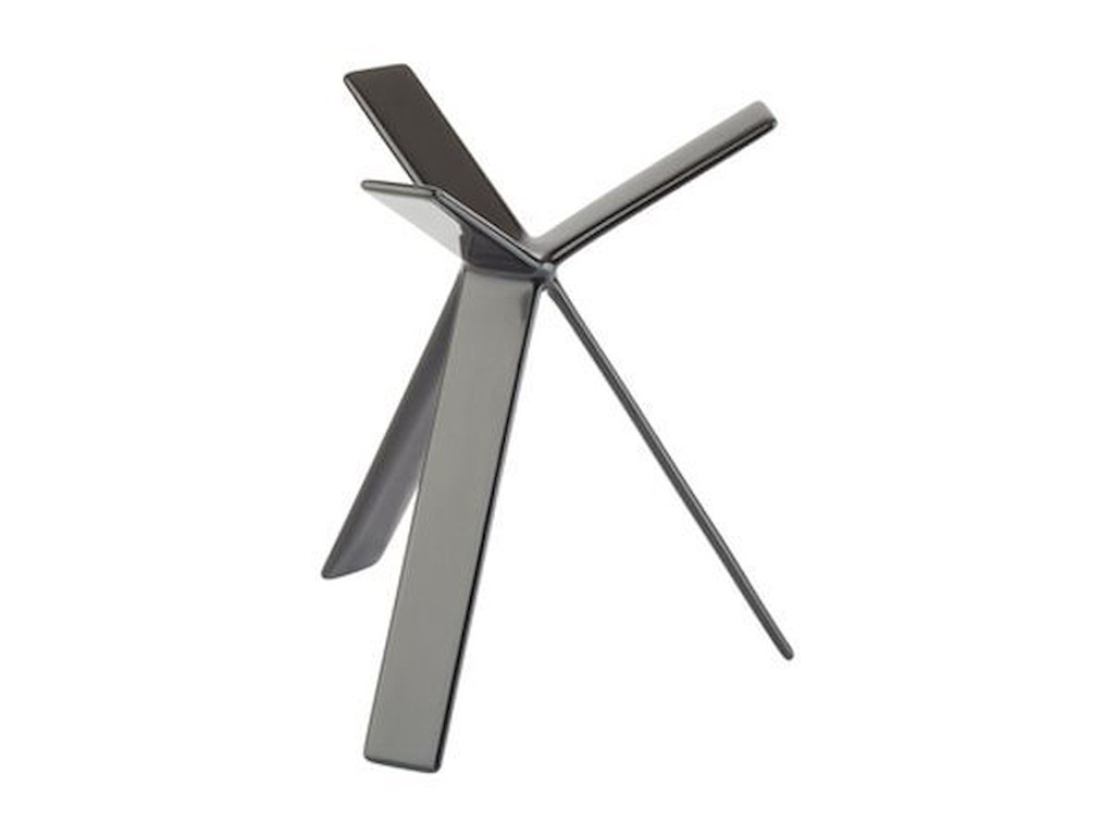 Buffetstander STAR 18 cm Gummibelagt Metal Sort