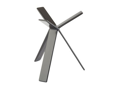 Buffetstander STAR 18 cm Gummibelagt Metal Sort
