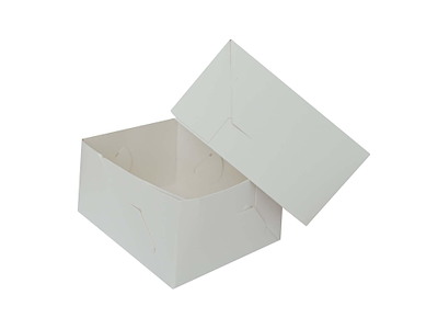 Kageæske fold selv L129xB110xH70mm pap hvid