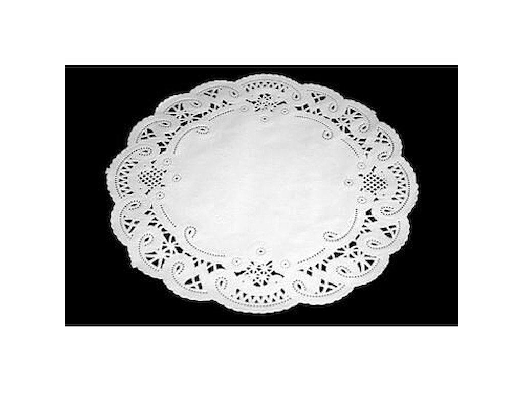 Kagepapir Ø20 cm Rund Udstanset Hvid