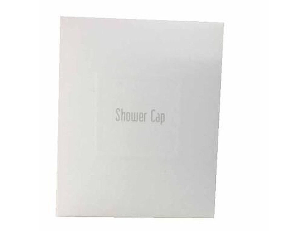 Badehætte White i hvid æske plastik Transparent