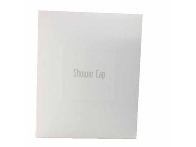 Badehætte White i hvid æske plastik Transparent