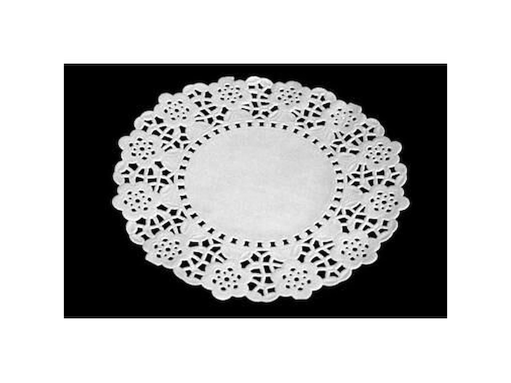 Kagepapir Ø14 cm Rund Udstanset Hvid