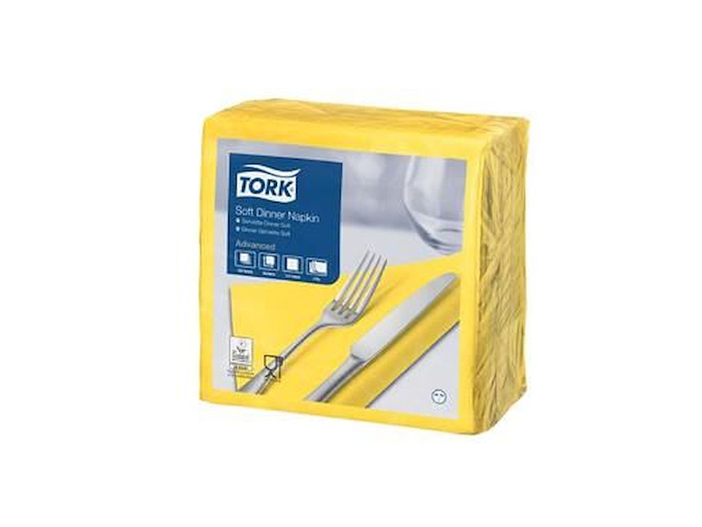 Serviet Tork 39x39cm 3-lag Gul