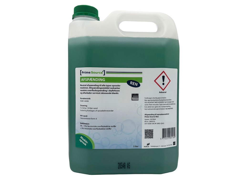 Maskinopvask Afspænding Prime Source Ren 5ltr