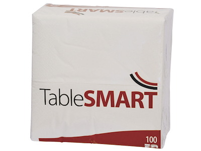 Serviet TableSMART 40x40 cm 3-lag 1/8-fold Hvid