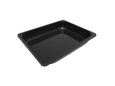 Bakke 1/2 GN C2325-1A 3350ml L325xB265xH50mm CPET Sort OMPAKKES 2ps x 58 stk/krt