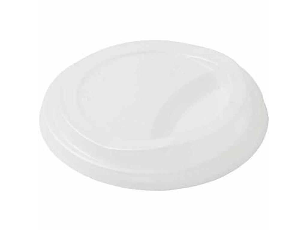 Plastlåg Ø90 mm Sweetcup høj naturhvid bionedbrydelig CPLA