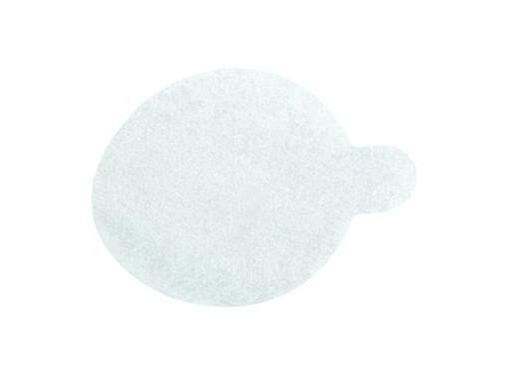 Smørrondel Ø6 cm med Øre Hvid