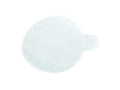 Smørrondel Ø6 cm med Øre Hvid