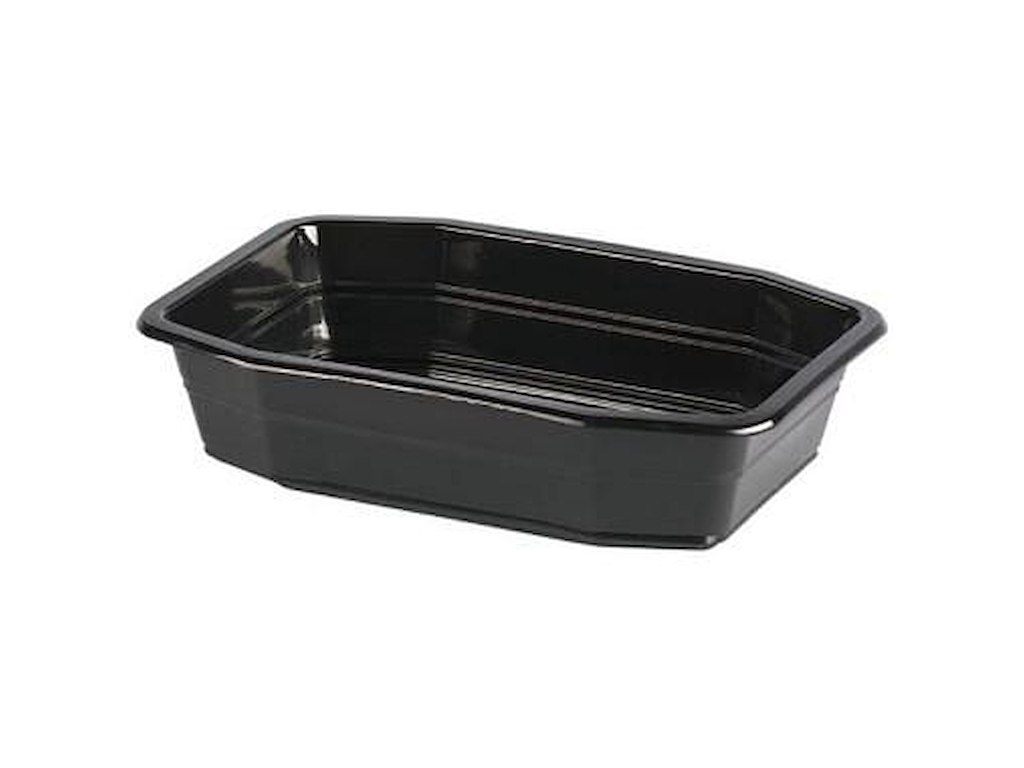 Bakke 1-rum 1000 ml 215x148x50 mm HMR PP Sort